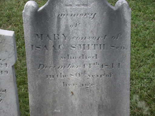 Mary Smith headstone