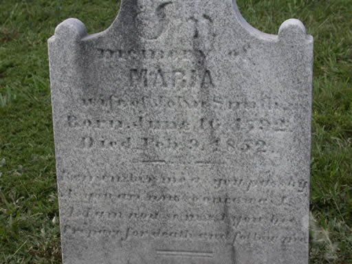 Maria Smith Headstone