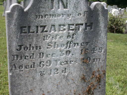 Elizabeth Shoffner headstone