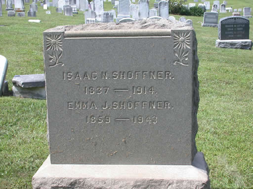 Isaac & Emma Shoffner headstone