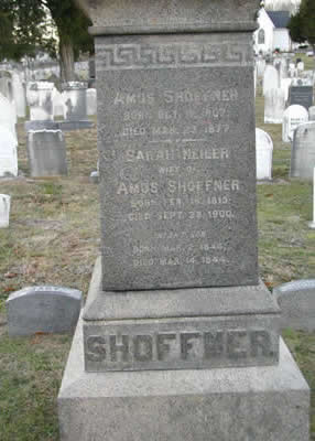 Amos & Sarah Shoffner headstone
